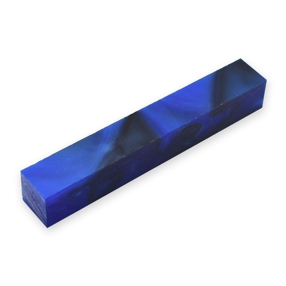 Pen blank - Acryl - 130x20x20 mm - Dunkelblau mit schwarzer Linie - Pfeifenecke